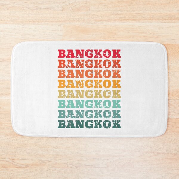 Item preview, Bangkok - repeated retro vintage sunset colors with a distressed design effect designed and sold by Rhu Creations.