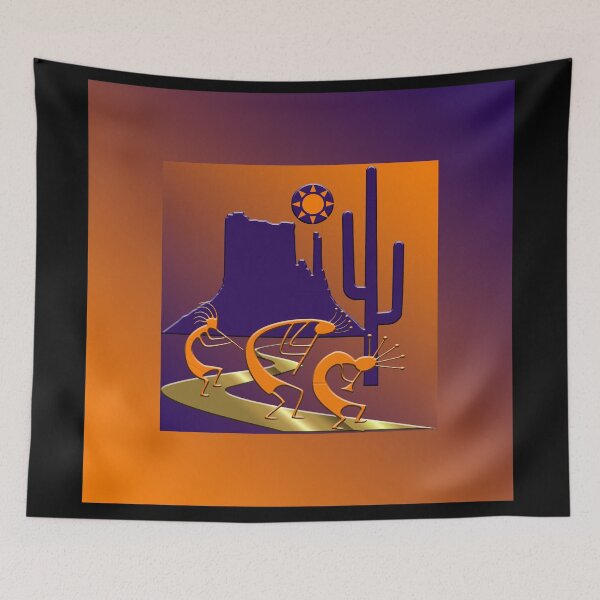 Item preview, Three Kokopelli on the Golden Road designed and sold by CulturalView.