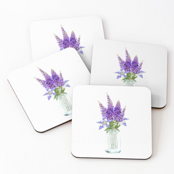 Item preview, Bouquet of lavender and violets in a Mason jar. designed and sold by Pavnud.