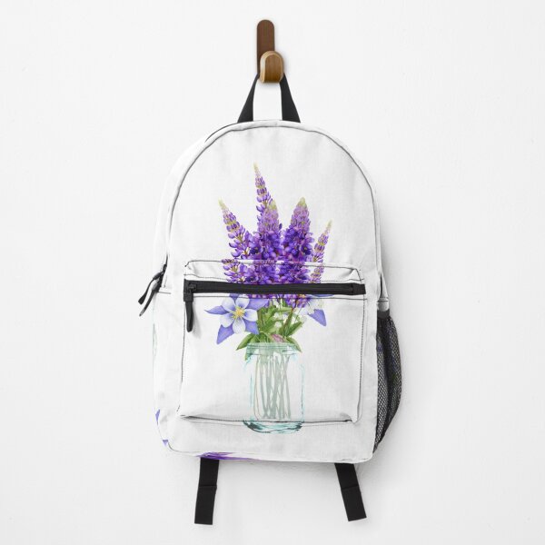 Item preview, Bouquet of lavender and violets in a Mason jar. designed and sold by Pavnud.