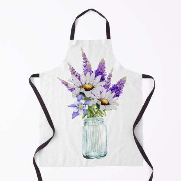 Item preview, Bouquet of lavender, daisies and violets in a Mason jar. designed and sold by Pavnud.