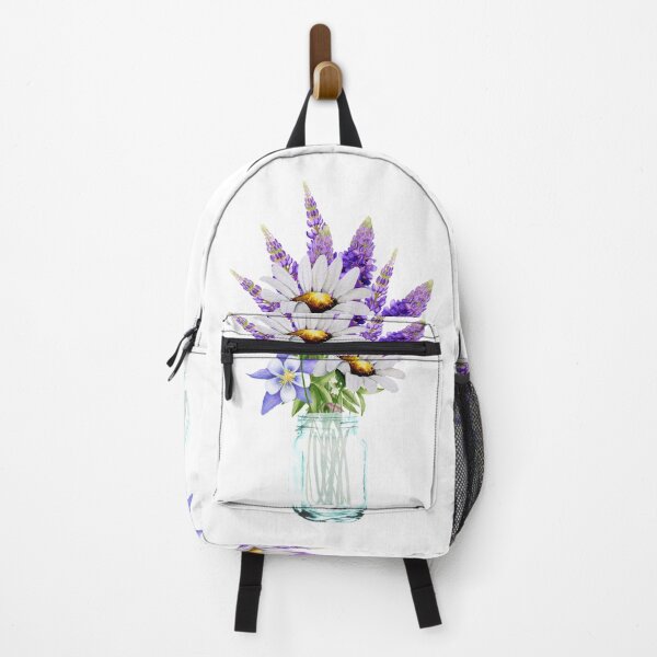 Item preview, Bouquet of lavender, daisies and violets in a Mason jar. designed and sold by Pavnud.