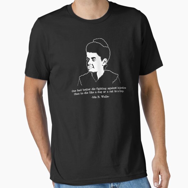 Vista previa del artículo con la obra «Cita famosa del Mes de la Historia Negra con estampado Ida B Wells», diseñado y vendido por jakehughes2015.