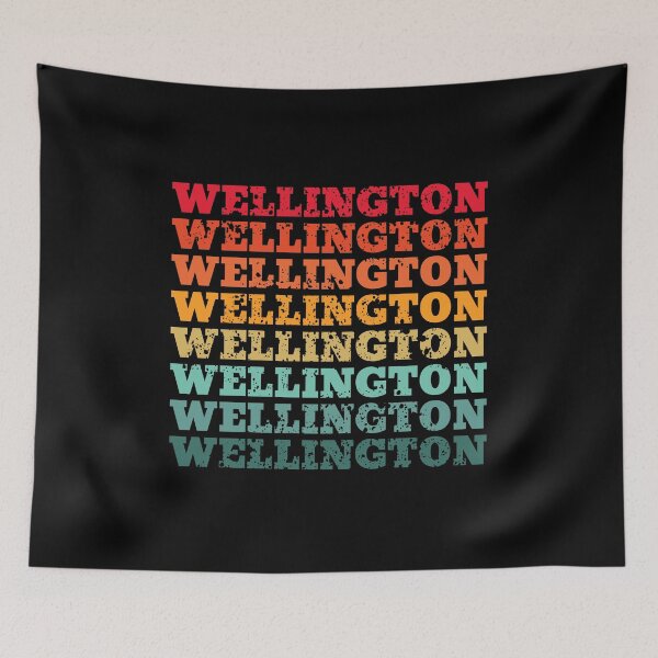 Item preview, Wellington - repeated retro vintage sunset colors with a distressed design effect designed and sold by Rhu Creations.