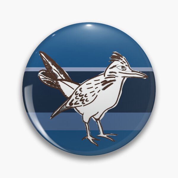 Item preview, Pattern of white birds and agave bushes on blue stripes designed and sold by colorofmagic.