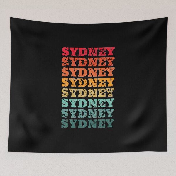 Item preview, Sydney - repeated retro vintage sunset colors with a distressed design effect designed and sold by Rhu Creations.