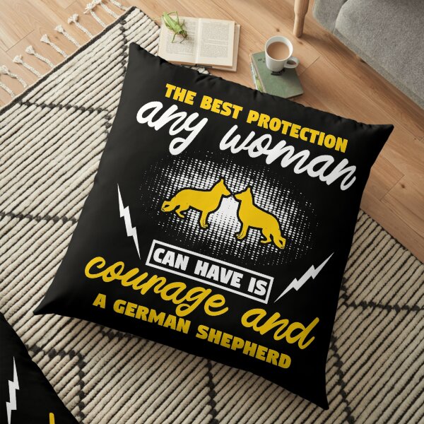 K9 German Shepherd Protection Courage Floor Pillow