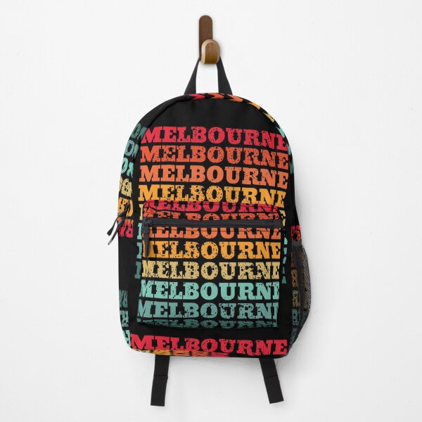 Item preview, Melbourne - repeated retro vintage sunset colors with a distressed design effect designed and sold by Rhu Creations.