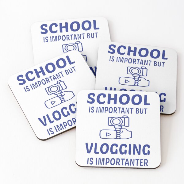 Aperçu de l'œuvre l'école est importante mais le vlog est plus important créée et vendue par nawal-shirt.