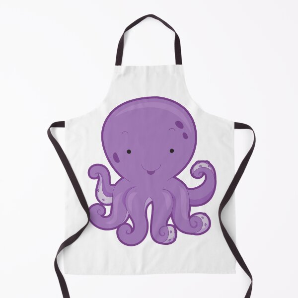 Item preview, cute purple octopus blue ocean sea monster designed and sold by treasure-crafts.