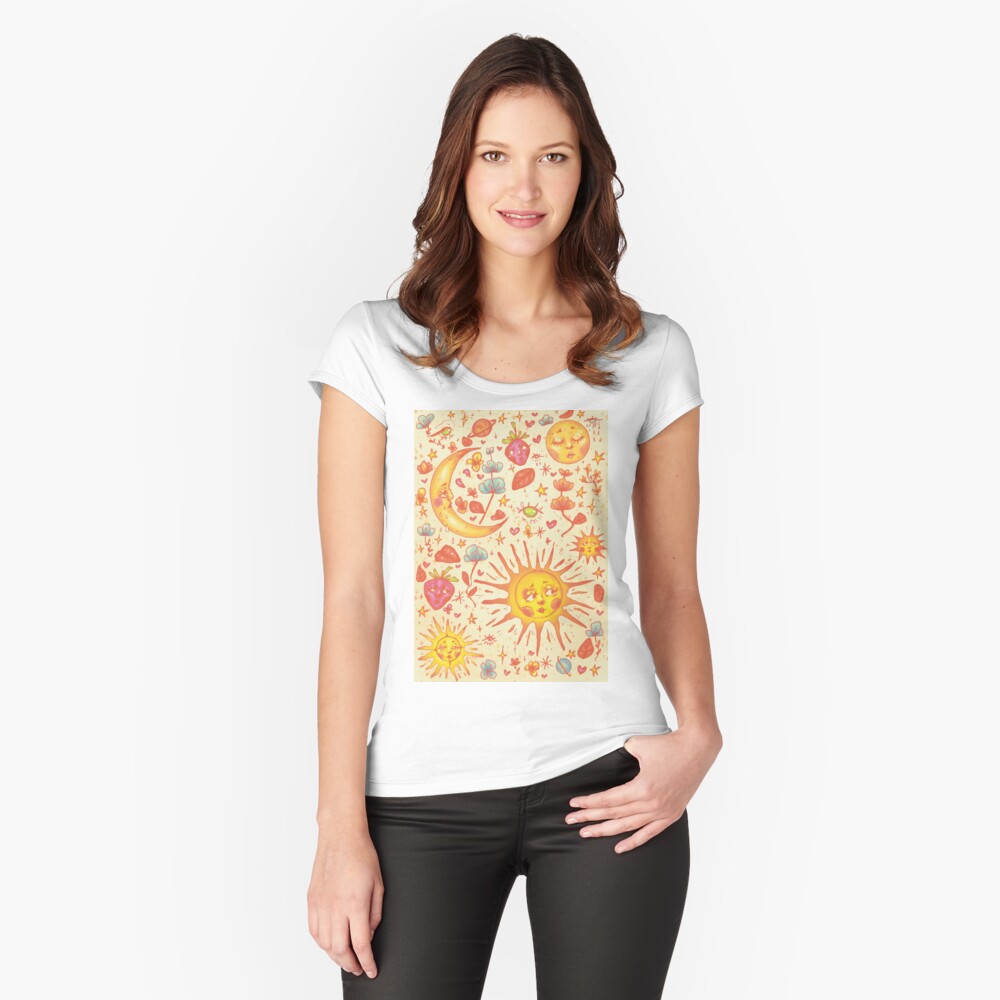 Item preview, Fitted Scoop T-Shirt designed and sold by volttrash.