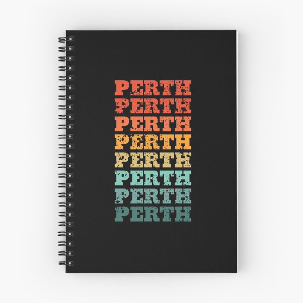 Item preview, Perth - repeated retro vintage sunset colors with a distressed design effect designed and sold by Rhu Creations.