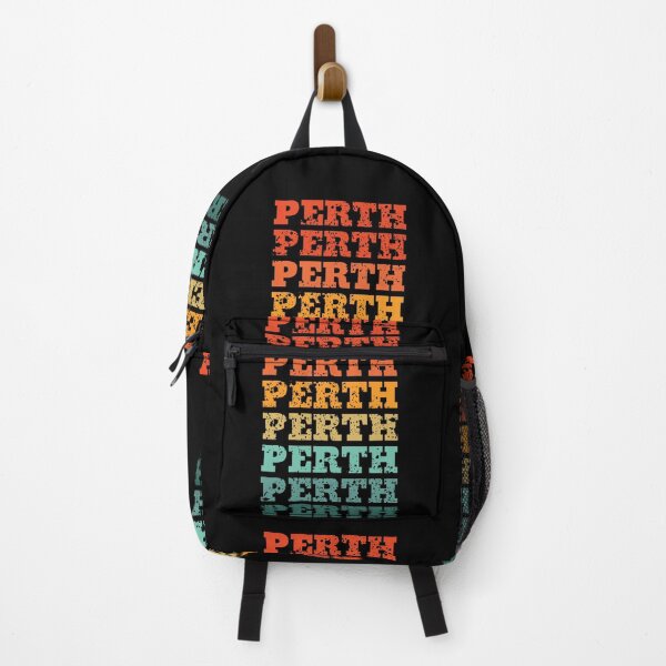 Item preview, Perth - repeated retro vintage sunset colors with a distressed design effect designed and sold by Rhu Creations.