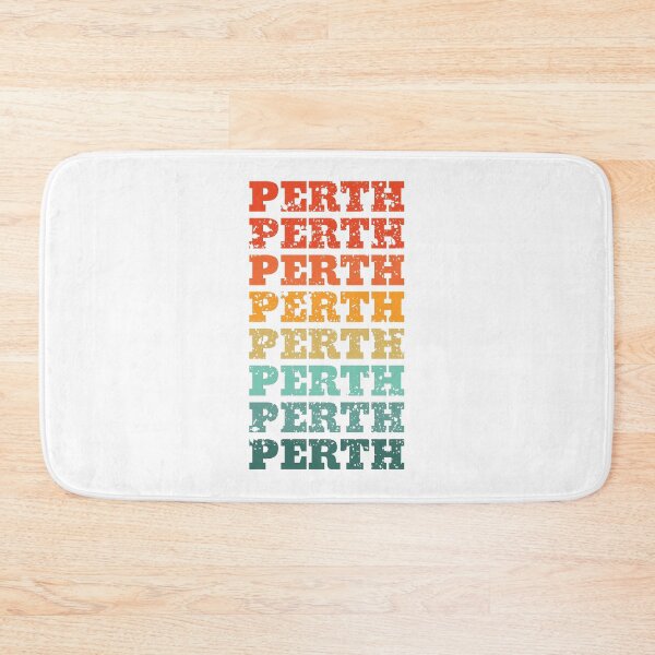 Item preview, Perth - repeated retro vintage sunset colors with a distressed design effect designed and sold by Rhu Creations.