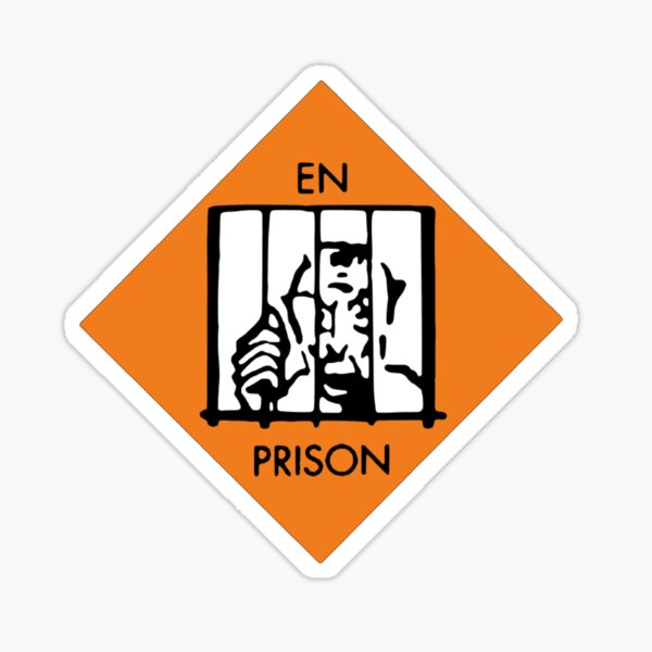 Go Jail Monopoly Stickers Redbubble