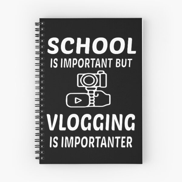 Aperçu de l'œuvre l'école est importante mais le vlog est plus important créée et vendue par nawal-shirt.
