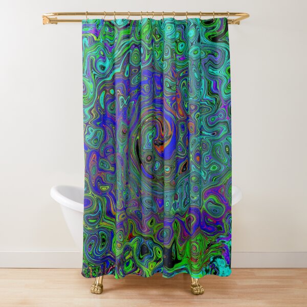 Item preview, Marbled Blue and Aquamarine Abstract Retro Swirl designed and sold by myrubiogarden.