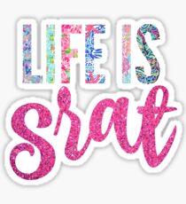 lilly print "life is srat" Sticker