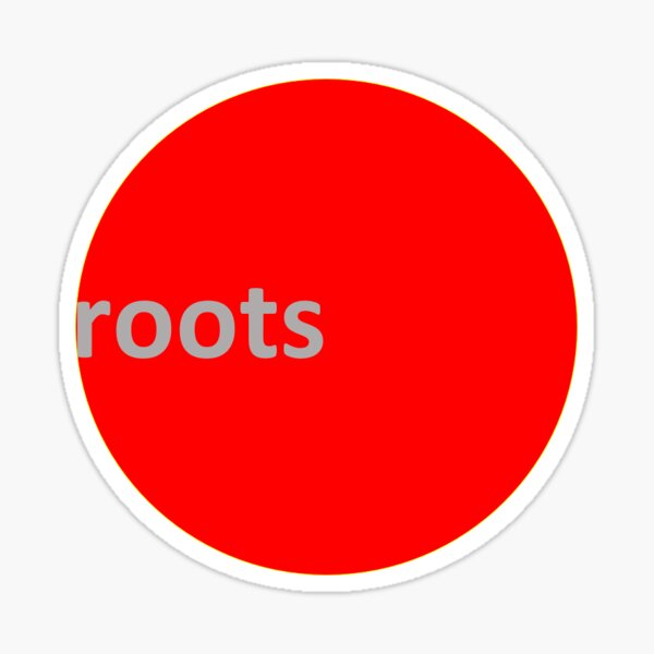 Roots Climbing RED DOT Tee. Sticker