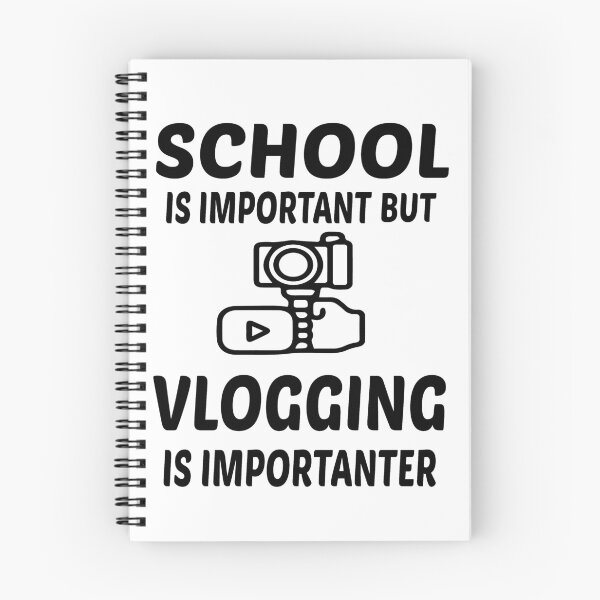 Item preview, la escuela es importante, pero el vlogging es importante designed and sold by nawal-shirt.
