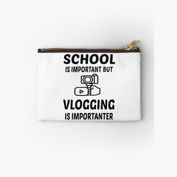 Artikelvorschau, Schule ist wichtig, aber Vlogging ist wichtig entworfen und verkauft von nawal-shirt.