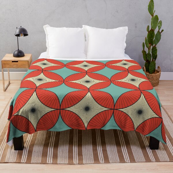 Item preview, Teal and Orange Vintage Circles designed and sold by Carolina Diaz.
