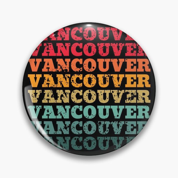 Item preview, Vancouver - repeated retro vintage sunset colors with a distressed design effect designed and sold by Rhu Creations.