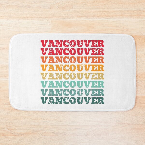 Item preview, Vancouver - repeated retro vintage sunset colors with a distressed design effect designed and sold by Rhu Creations.