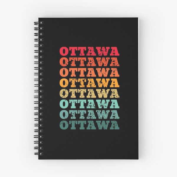 Item preview, Ottawa - repeated retro vintage sunset colors with a distressed design effect designed and sold by Rhu Creations.