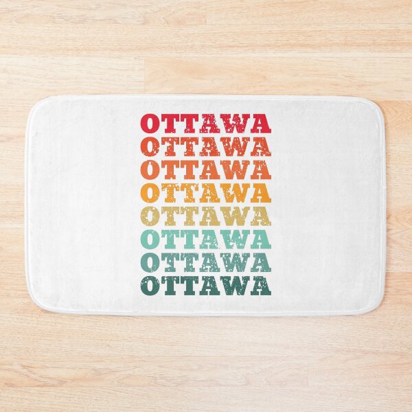 Item preview, Ottawa - repeated retro vintage sunset colors with a distressed design effect designed and sold by Rhu Creations.