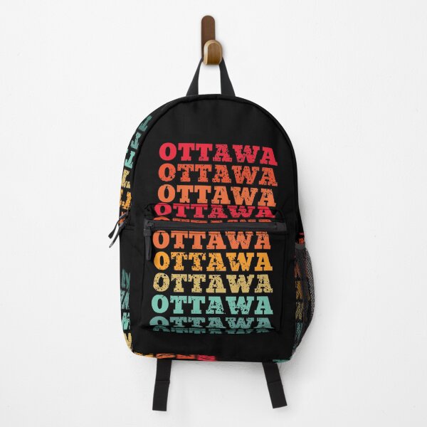 Item preview, Ottawa - repeated retro vintage sunset colors with a distressed design effect designed and sold by Rhu Creations.