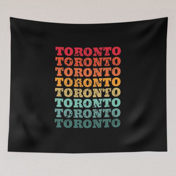 Item preview, Toronto - repeated retro vintage sunset colors with a distressed design effect designed and sold by Rhu Creations.