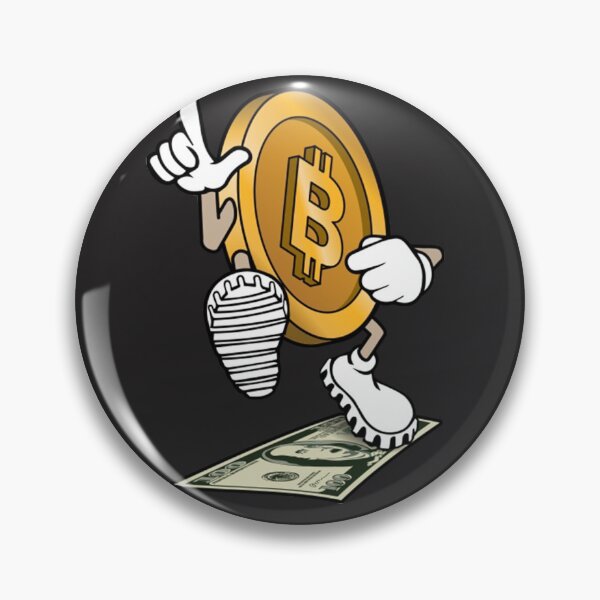 Item preview, Bitcoin Over Dollar Bitcoin stepping on 100 dollar bill, funny crypto defeating fiat designed and sold by Valleyand.