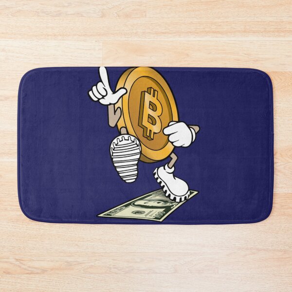Item preview, Bitcoin Over Dollar Bitcoin stepping on 100 dollar bill, funny crypto defeating fiat designed and sold by Valleyand.