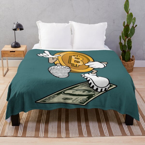 Item preview, Bitcoin Over Dollar Bitcoin stepping on 100 dollar bill, funny crypto defeating fiat designed and sold by Valleyand.