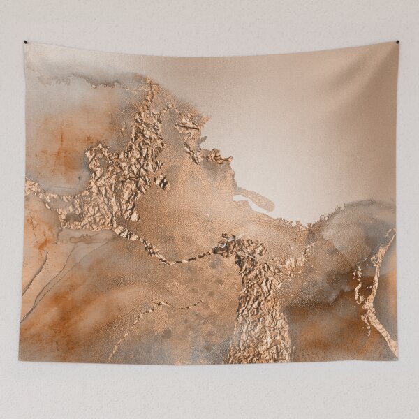 Item preview, Gold Copper Faux Marbled Texture designed and sold by MysticMarble.