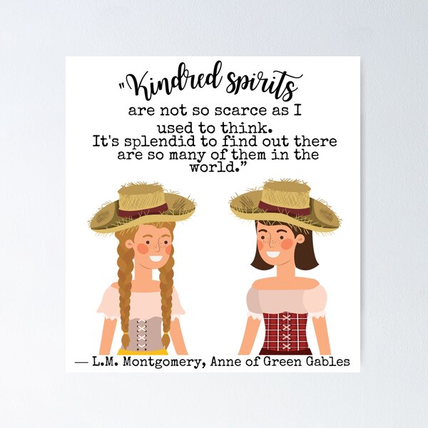 Item preview, Kindred Spirits LM Montgomery Book quote designed and sold by Dollfacedesign.
