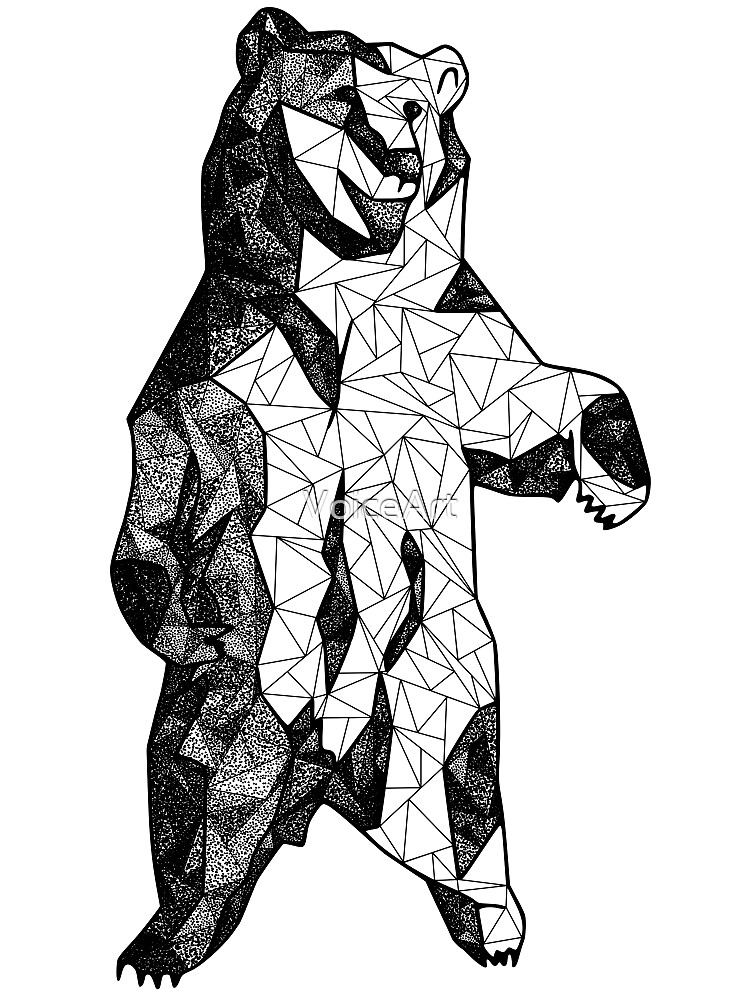 "Geometric Bear" Art Print for Sale by VoiceArt Redbubble