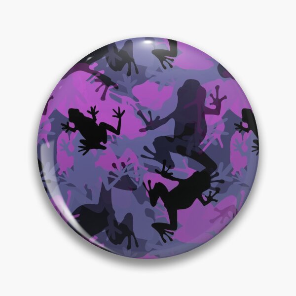 Item preview, Camo Frogged purple frog pattern designed and sold by Sherri Leeder.