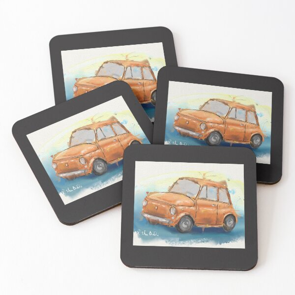 Item preview, Fiat 500 Classic Iconic Orange Fiat 500 Loose Painting designed and sold by Valleyand.