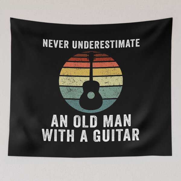 Item preview, Never underestimate an old man with a guitar funny guitarist designed and sold by honeyandcotton.