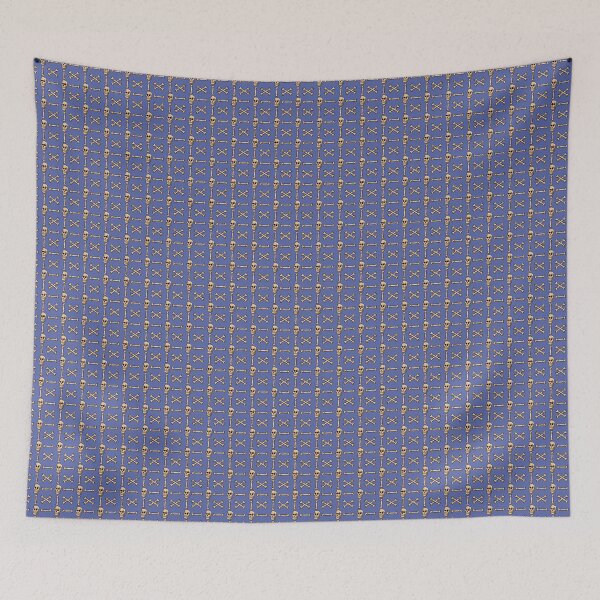 Item preview, Blue Skull Patterns , Vintage Skull and Bones Patterns  designed and sold by garniturex.
