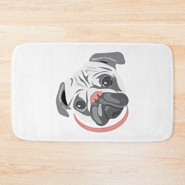 Item preview, Cute pug dog head tilt, illustration drawing designed and sold by Nesdigiart.