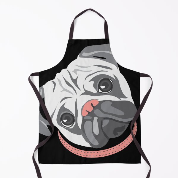 Item preview, Cute pug dog head tilt, illustration drawing designed and sold by Nesdigiart.
