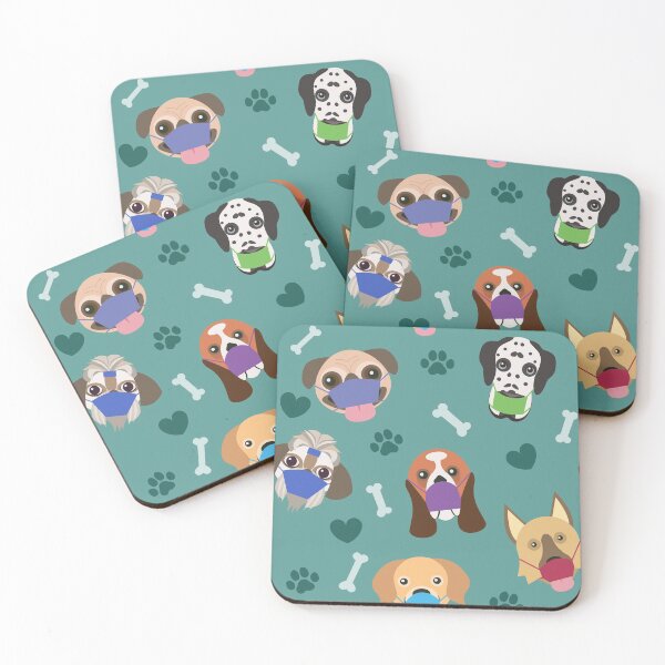Item preview, Dogs wearing mask pattern designed and sold by RGB-Ginger.