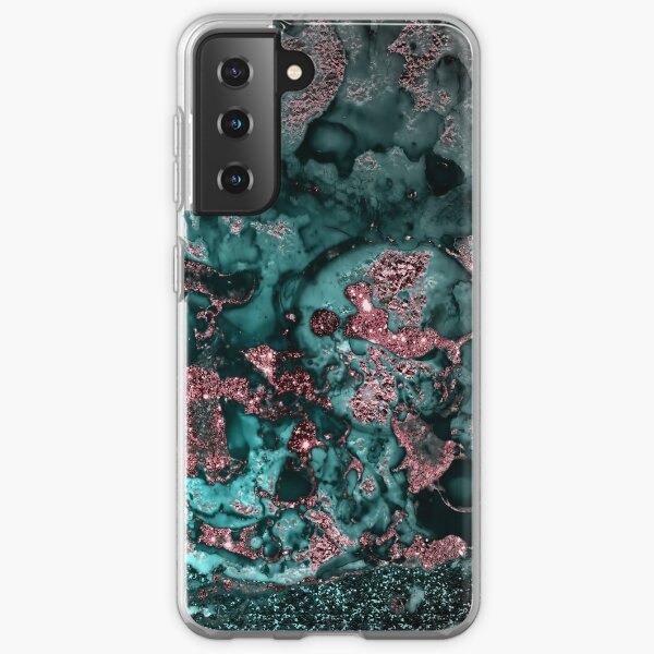 Pink And Emerald Marble Samsung Galaxy Soft Case
