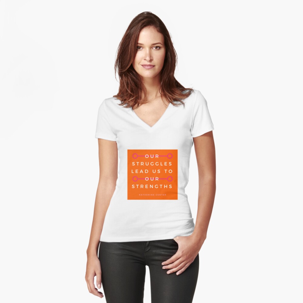 Item preview, Fitted V-Neck T-Shirt designed and sold by KatherineCenter.