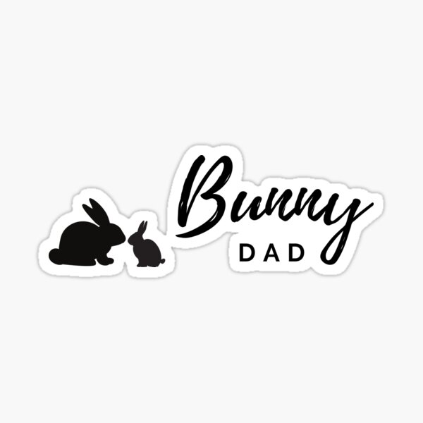 Simple Bunny Dad ❤ Sticker