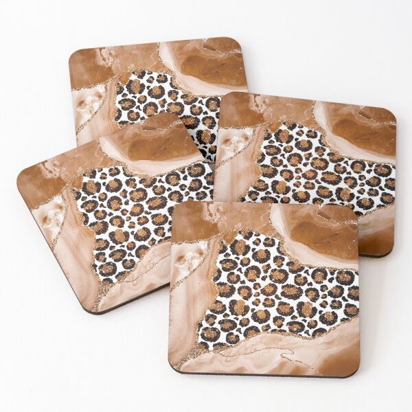 Item preview, Mixed  Copper Faux Marble And Agate Landscape With Leopard Fur designed and sold by MysticMarble.