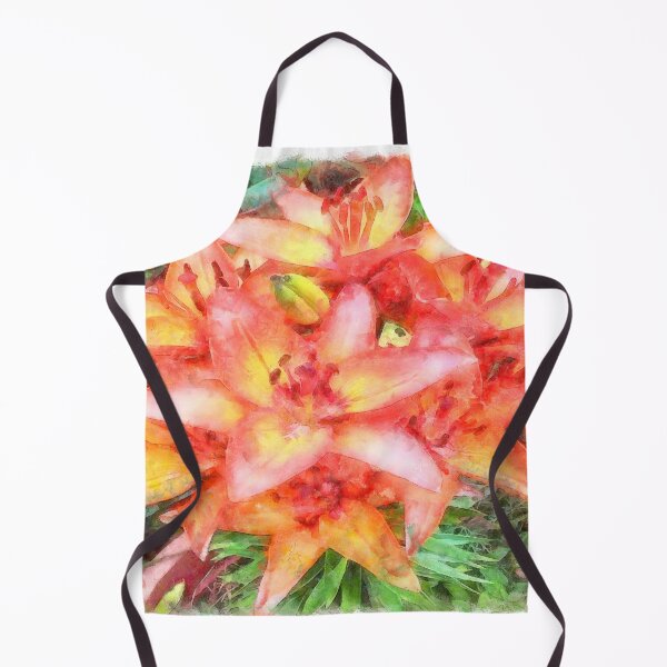 Item preview, Helen's Coral Colored Lilies Watercolor designed and sold by taiche.